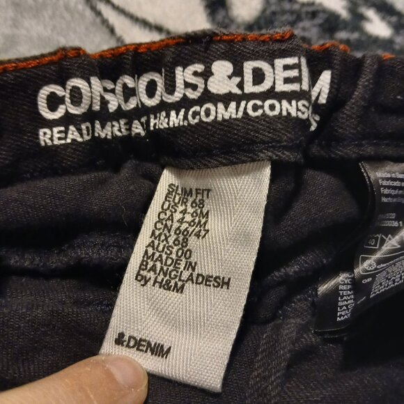 Baby H&M Conscious & Denim Slim Fit 4-6 Month Black Jeans Infant - Picture 4 of 6